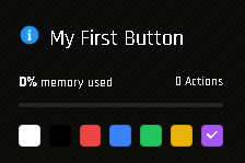 Color presets for the selected button.