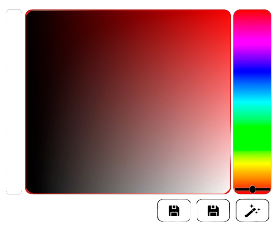 The Color Picker object linked to a HUD.