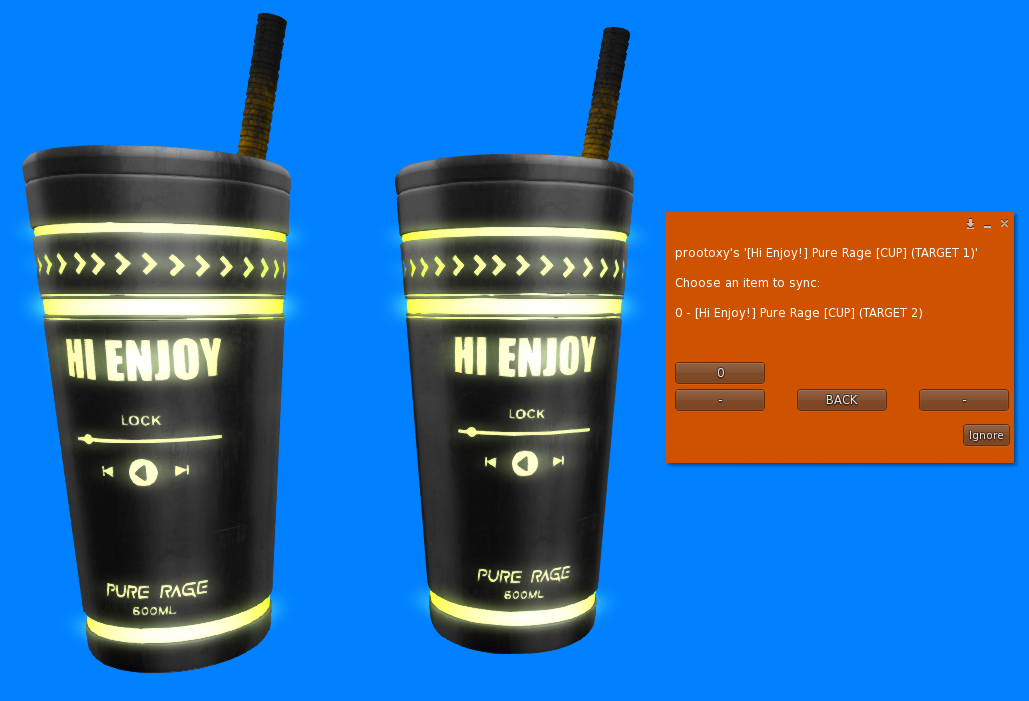 Pick the number of the object to sync with.