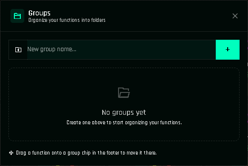 The Groups window.