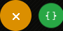 The tools button (bottom left) expands to show the variables panel button.
